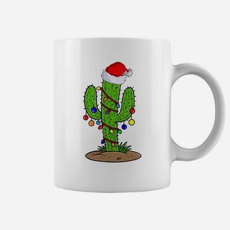 Cactus Christmas Tree Gift Santa Xmas Succulent Plant Lovers Sweatshirt Coffee Mug | Crazezy DE