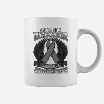 Canavan Disease Family Awareness Sister Wings Support Ribbon Coffee Mug | Crazezy CA