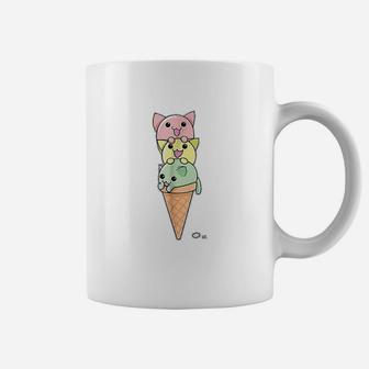 Cat Ice Cream Cone Funny Kawaii Kitten Coffee Mug | Crazezy