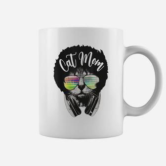Cat Mom Dj Music Funny Cat Lovers Mother's Day Women Tees Coffee Mug | Crazezy UK