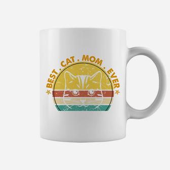 Cat Mom Sunset Face Cat Mommy Kitten Best Cat Mom Ever Sweatshirt Coffee Mug | Crazezy