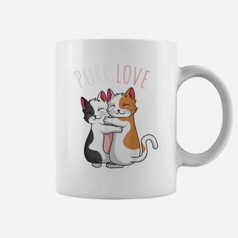 Cat Purr Love Cat Lovers Kitty Owner Girls Kids Women Coffee Mug | Crazezy DE