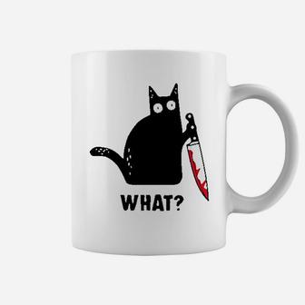 Cat What Funny Black Cat Coffee Mug | Crazezy UK