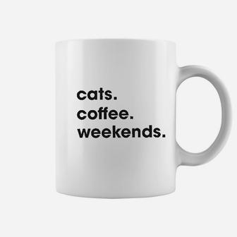 Cats Coffee Weekend Coffee Mug | Crazezy UK