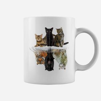 Cats Reflection Gift Friend Cat Lovers Cute Tiger Zip Hoodie Coffee Mug | Crazezy
