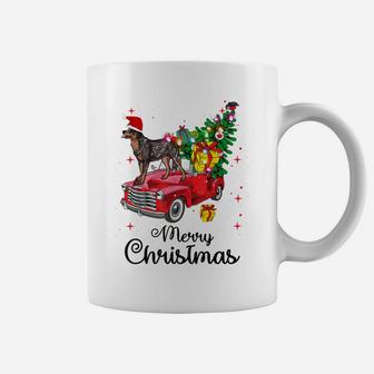 Cattle Dog Rides Red Truck Christmas Pajama Shirt Coffee Mug | Crazezy UK