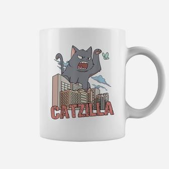 Catzilla Giant Cat In The City For Pet And Kitty Lovers Coffee Mug | Crazezy DE