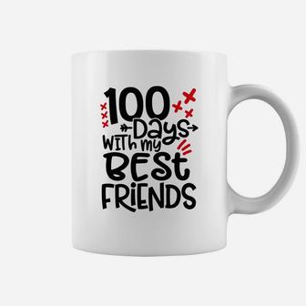 Cheer 100 Days With My Best Friends Student 100th Day Of School Coffee Mug - Seseable