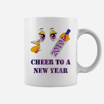 Cheer To A New Year 2019 Classy Wine Glass Celebration Tees Coffee Mug - Thegiftio UK