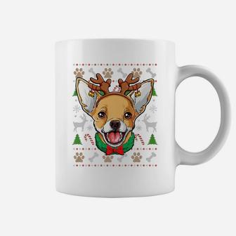 Chihuahua Ugly Christmas Reindeer Antlers Xmas Girls Kids Coffee Mug | Crazezy DE