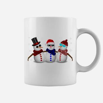 Chilling With My Snowmies Funny Christmas Snowmen Coffee Mug | Crazezy