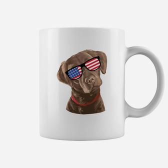 Chocolate Labrador American Flag 4th Of July Coffee Mug - Thegiftio