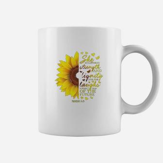 Christian Verse Sunflower Scripture Religious Gift Her Coffee Mug | Crazezy