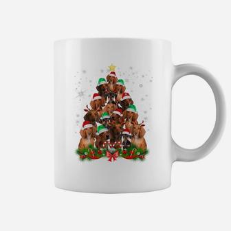 Christmas Dachshund Tree T Shirt Funny Pajamas Xmas Coffee Mug | Crazezy