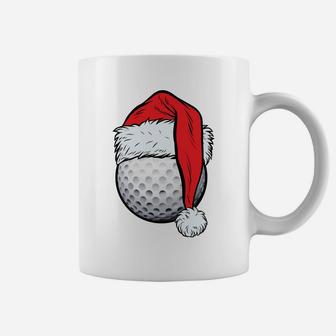 Christmas Golf Ball Santa Hat Funny Sport Xmas Boys Kids Men Sweatshirt Coffee Mug | Crazezy
