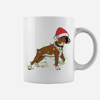 Christmas Lights Boxer Dog Lover Funny Gift Coffee Mug | Crazezy DE