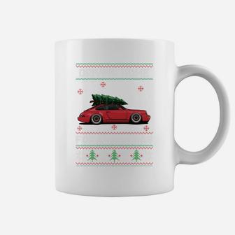 Christmas Tree Oldtimer Car Xmas Ugly Sweater Pullover Look Sweatshirt Coffee Mug | Crazezy