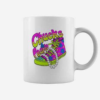 Chucks And Pearls Colorful Funny Coffee Mug - Thegiftio UK