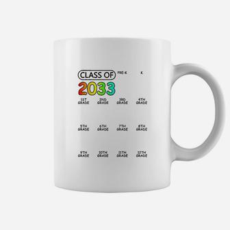 Class Of 2033 Graduate Perk 12Th Grade Space For Checkmarks Coffee Mug | Crazezy