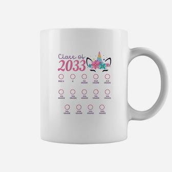 Class Of 2033 Grow With Me First Day Of School Unicorn Coffee Mug | Crazezy CA