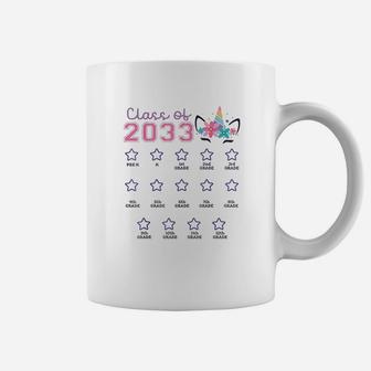 Class Of 2033 Grow With Me First Day Of School Unicorn Coffee Mug | Crazezy