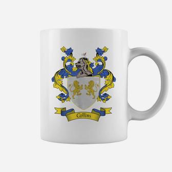 Collins Coat Of Arms | Collins Surname Family Crest Coffee Mug | Crazezy