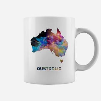 Colorful Australia Map January Cool Gifts Funny Gifts Idea Coffee Mug - Seseable