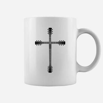Cool Christian Guitar Cross | Funny Musician Guitarist Gift Coffee Mug | Crazezy