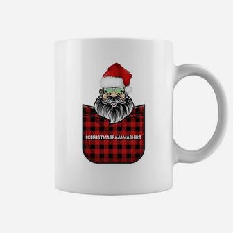 Cool Santa Claus Christmas Pajama Funny Santa Hat Costume Raglan Baseball Tee Coffee Mug | Crazezy DE