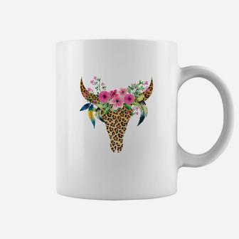 Cow Leopard Bull Skull Cute Gift Holidays Coffee Mug - Thegiftio UK
