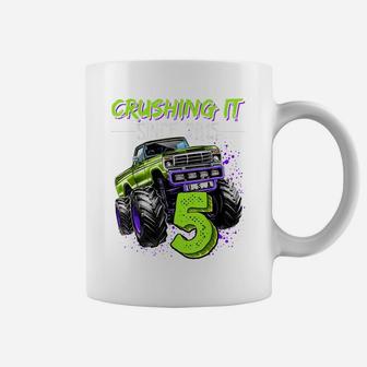 Crushing It Since 2015 5Th Birthday Monster Truck Gift Boys Coffee Mug | Crazezy AU