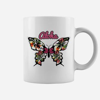 Custom Hawaiian Aloha Butterfly Ouvenir Gift T Coffee Mug - Thegiftio UK