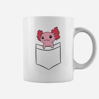Cute Axolotl In The Pocket Boys Girl Baby Axolotl Coffee Mug | Crazezy DE