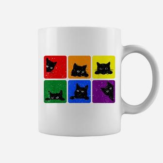 Cute Black Cat Lgbt Rainbow Gay Pride Cat Lovers Coffee Mug | Crazezy AU