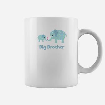 Cute Blue Cartoon Elephant Big Brother Love Coffee Mug - Thegiftio UK