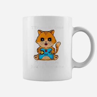 Cute Cat Gamer Shirt ,I Paused My Game To Be Here Coffee Mug | Crazezy
