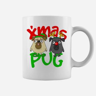 Cute Christmas Pugs Owner Pug Lover Xmas Dog Dad Dog Mom Coffee Mug | Crazezy AU