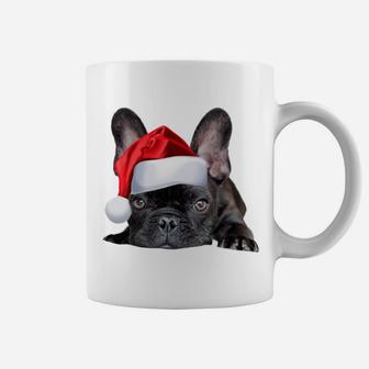 Cute French Bulldog Santa Hat Frenchie Image Christmas Gift Sweatshirt Coffee Mug | Crazezy UK