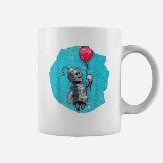 Cute Gray Robot Balloon Scifi Robot Coffee Mug - Thegiftio
