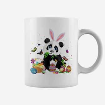 Cute Panda Bunny Egg Hunting Colorful Egg Happy Easter Day Coffee Mug | Crazezy DE