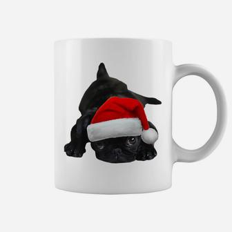 Cute Pug Shirt Women Men Boys Girls Santa Hat Christmas Gift Coffee Mug | Crazezy