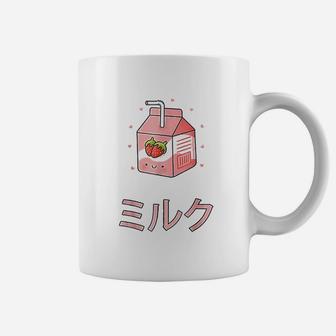 Cute Retro 90S Japanese Kawaii Strawberry Milk Shake Carton Coffee Mug | Crazezy