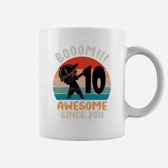 Dabbing Boy 10 Year Old - Awesome Since 2011 10Th Birthday Coffee Mug | Crazezy CA