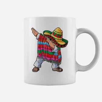 Dabbing Mexican Poncho Cinco De Mayo Men Sombrero Funny Dab Coffee Mug | Crazezy