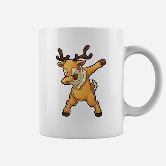 Dabbing Reindeer Christmas Funny Deer Xmas Dab Gifts Boys Coffee Mug | Crazezy UK