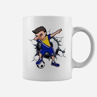 Dabbing Soccer Boy Bosnia Herzegovina Football Fans Jersey Coffee Mug | Crazezy