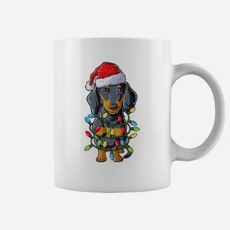 Dachshund Santa Christmas Tree Lights Xmas Gifts Boys Kids Coffee Mug | Crazezy CA