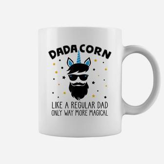 Dadacorn Gift Father's Day Daddy Beard Graphic Dad Unicorn Coffee Mug | Crazezy CA