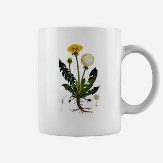 Dandelion Botanical Flower Vintage Floral Coffee Mug | Crazezy