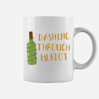 Dashing Through Merlot Funny Wine Drinking Coffee Mug | Crazezy